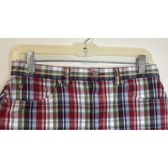 Eddie Bauer Vintage 100% Cotton Plaid Short Skirt Y2K Preppy Comfy Size 10 Tall - Picture 3 of 10